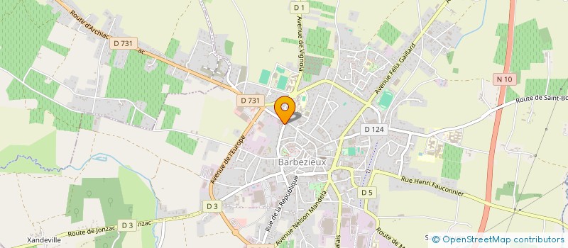 localisation de l'entreprise SCI PINSON  BARBEZIEUX-SAINT-HILAIRE