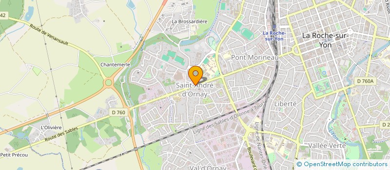 localisation de l'entreprise SCI PINSON IMMO à LA ROCHE-SUR-YON