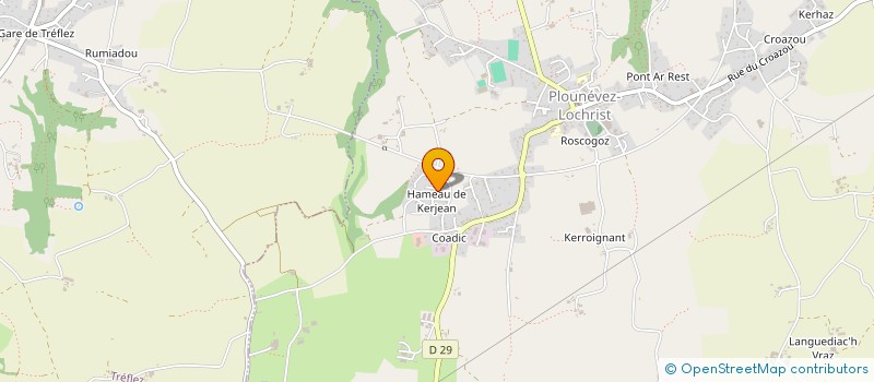 localisation de l'entreprise SCI PINVIDIC  PLOUNEVEZ-LOCHRIST