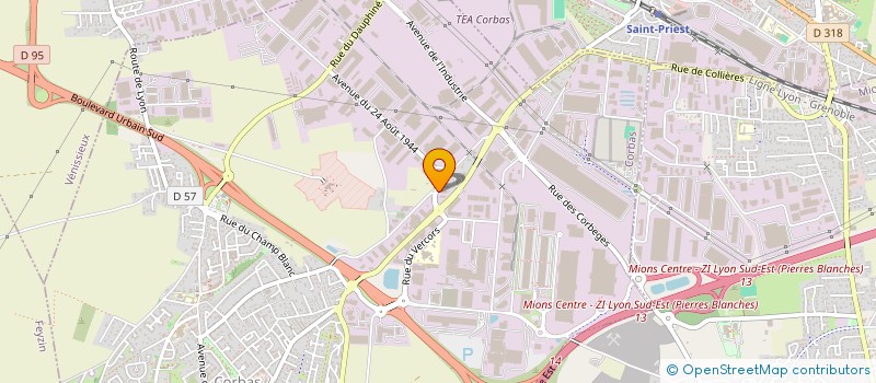 localisation de l'entreprise SCI PINZERE à CORBAS