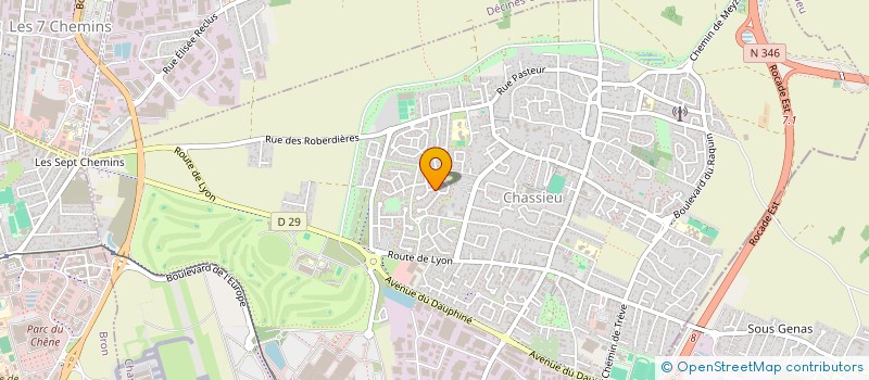 localisation de l'entreprise SCI PIOLET  CHASSIEU