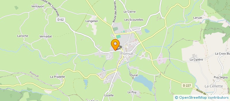 localisation de l'entreprise SCI PIONSATOISE  PIONSAT