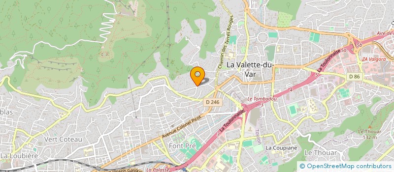 localisation de l'entreprise SCI PIRAN  TOULON