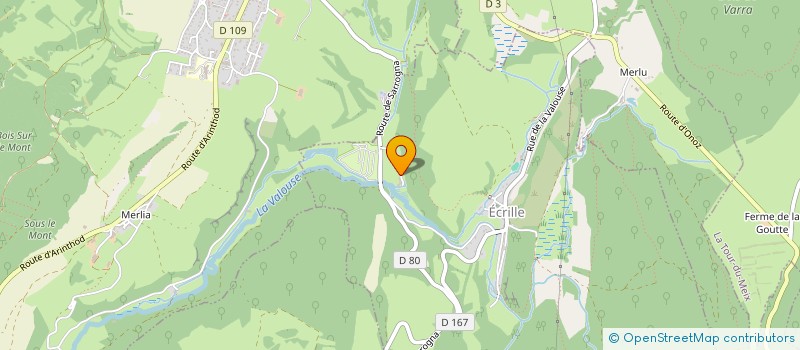 localisation de l'entreprise SCI PISCICULTURE D'ECRILLE  ECRILLE