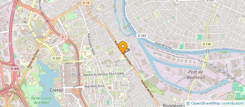 localisation de l'entreprise SCI PIVERT à CRETEIL
