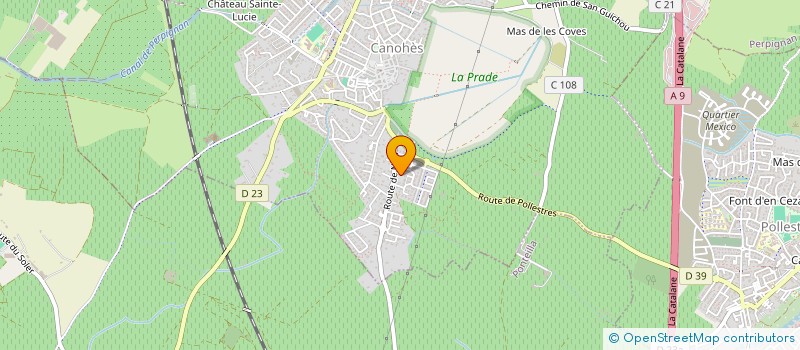 localisation de l'entreprise SCI PIVOINE  CANOHES