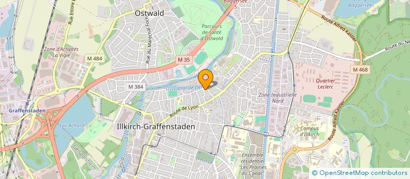 localisation de l'entreprise SCI PIWAL  ILLKIRCH-GRAFFENSTADEN