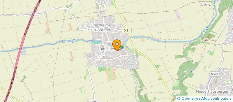 localisation de l'entreprise SCI PJ.  DINGSHEIM