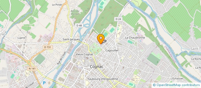 localisation de l'entreprise SCI PJB à COGNAC