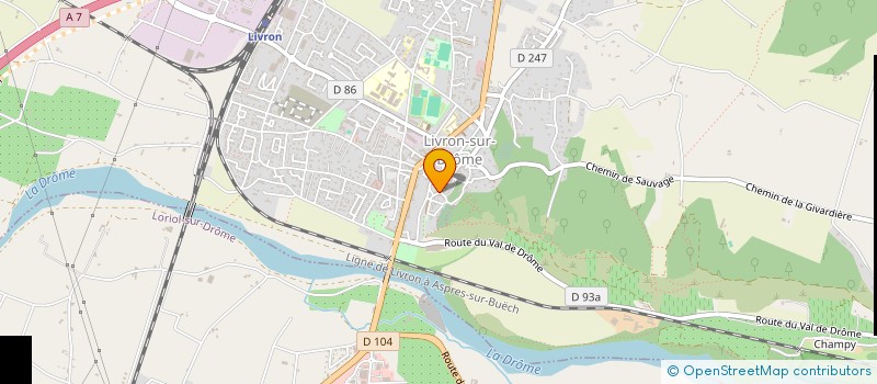 localisation de l'entreprise SCI PJJ  LIVRON-SUR-DROME