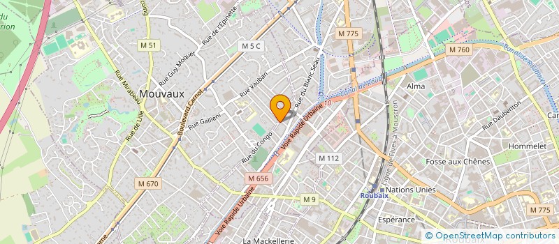 localisation de l'entreprise SCI PJM  TOURCOING