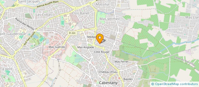 localisation de l'entreprise SCI PJOC  CABESTANY