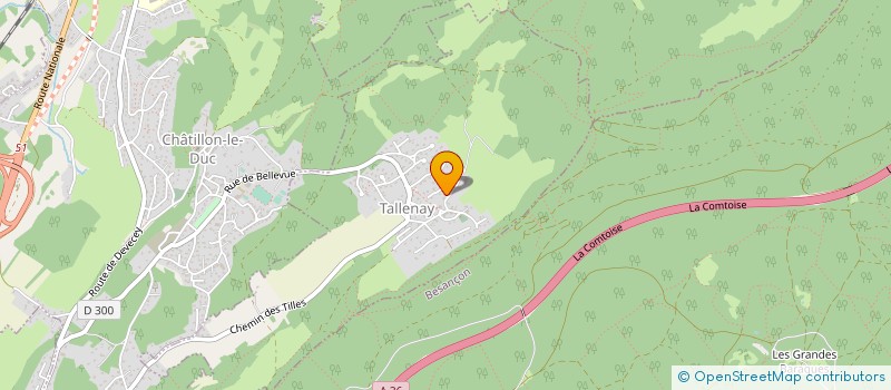 localisation de l'entreprise SCI PJP PARDON  TALLENAY