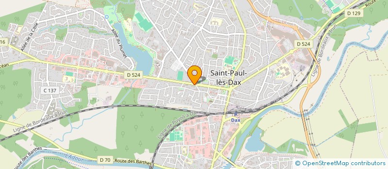 localisation de l'entreprise SCI PLACE DES ARENES  SAINT-PAUL-LES-DAX