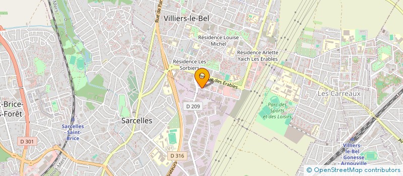 localisation de l'entreprise SCI PLACE DES QUATRE ROIS  VILLIERS-LE-BEL