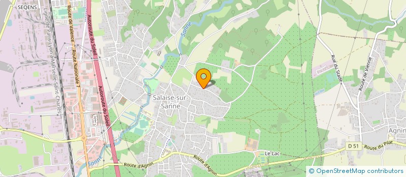 localisation de l'entreprise SCI PLACE DU CANAL  SALAISE-SUR-SANNE