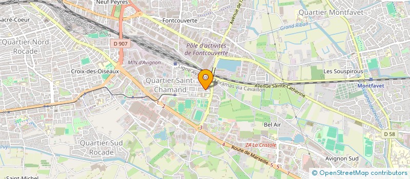 localisation de l'entreprise SCI PLACE SAINT EXUPERY  AVIGNON