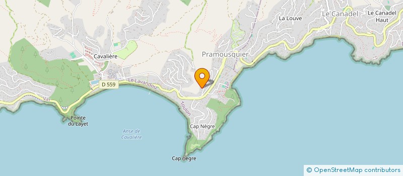 localisation de l'entreprise SCI PLAGE DE PRAMOUSQUIER à LE LAVANDOU