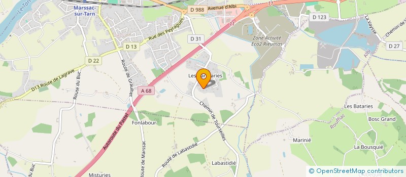 localisation de l'entreprise SCI PLAINE DE RIEUMAS  MARSSAC-SUR-TARN