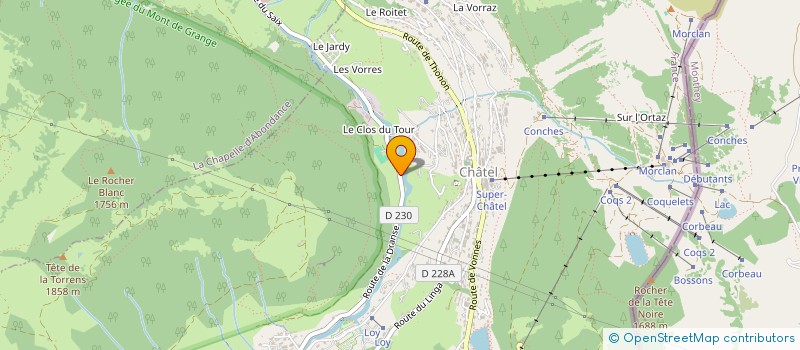 localisation de l'entreprise SCI PLAINE DRANSE F.T.C. à CHATEL