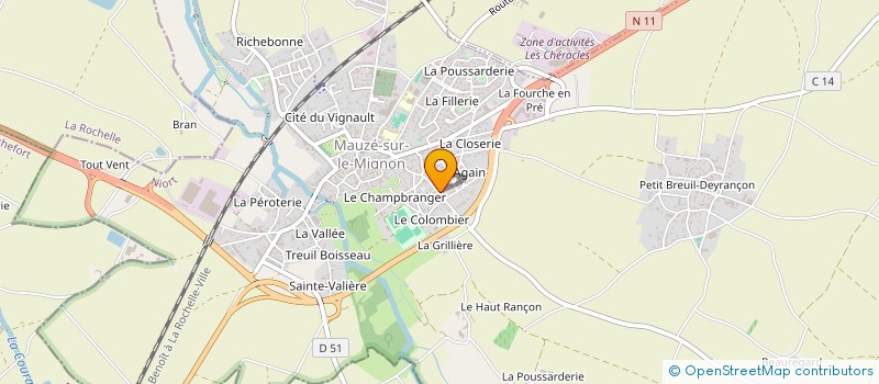 localisation de l'entreprise SCI PLAISANCE  MAUZE-SUR-LE-MIGNON