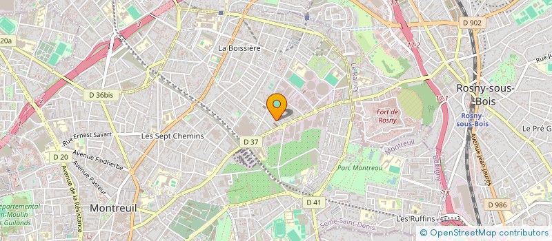 localisation de l'entreprise SCI PLAISANCE à MONTREUIL