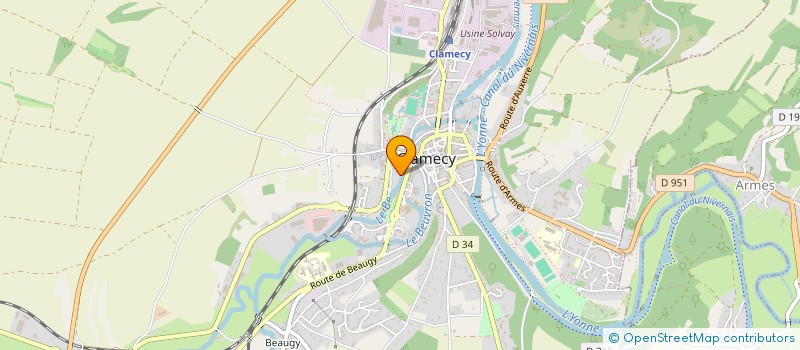 localisation de l'entreprise SCI PLAISIR à CLAMECY