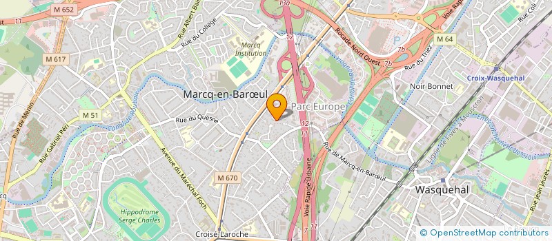 localisation de l'entreprise SCI PLAMAC à MARCQ-EN-BARŒUL