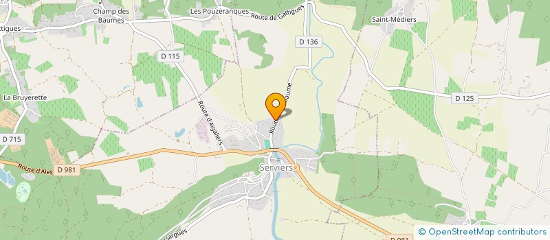 localisation de l'entreprise SCI PLAN DE LABAUME  SERVIERS-ET-LABAUME