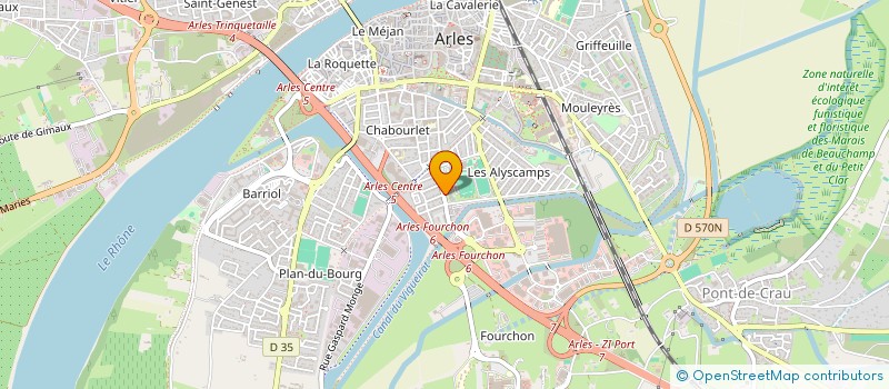 localisation de l'entreprise SCI PLANCHON à ARLES