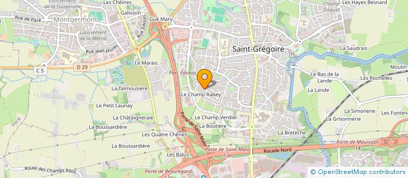 localisation de l'entreprise SCI PLANIMMOS  SAINT-GREGOIRE