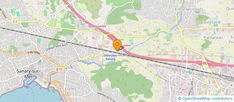 localisation de l'entreprise SCI PLANTRO  OLLIOULES