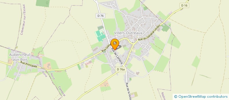 localisation de l'entreprise SCI PLAQUET PELABON  VILLERS-OUTREAUX