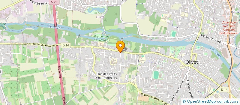 localisation de l'entreprise SCI PLATINE à OLIVET
