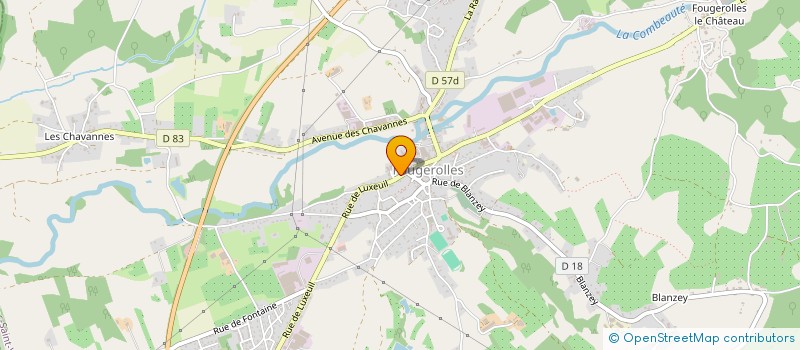 localisation de l'entreprise SCI PLATJAC  FOUGEROLLES-SAINT-VALBERT