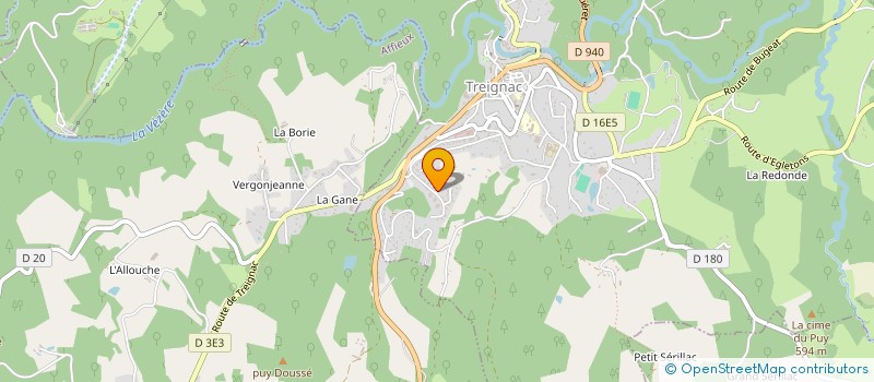 localisation de l'entreprise SCI PLATON MONEDIERES  TREIGNAC