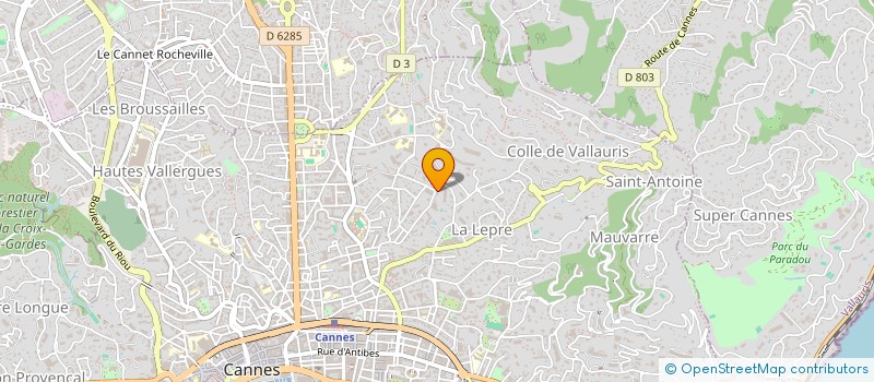 localisation de l'entreprise SCI PLAVA à CANNES