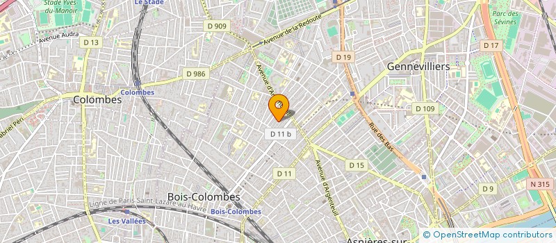localisation de l'entreprise SCI PLAZERA à BOIS-COLOMBES