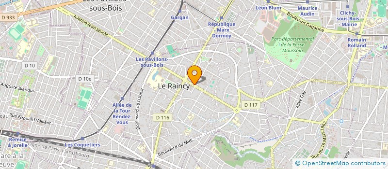 localisation de l'entreprise SCI PLEIN AIR  LE RAINCY