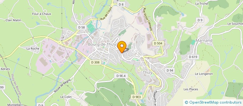 localisation de l'entreprise SCI PLEIN CIEL  THIZY-LES-BOURGS