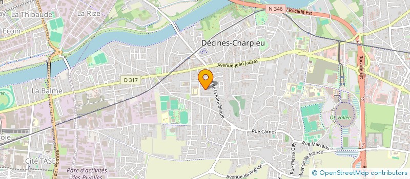 localisation de l'entreprise SCI PLEIN SUD  DECINES-CHARPIEU