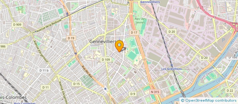 localisation de l'entreprise SCI PLENITUDE à GENNEVILLIERS
