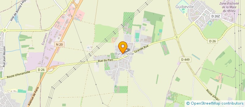 localisation de l'entreprise SCI PLG 01  AVRAINVILLE