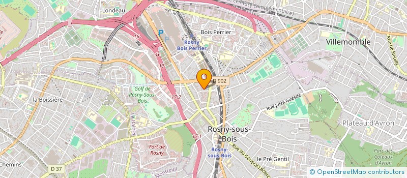 localisation de l'entreprise SCI PLGSA à ROSNY-SOUS-BOIS