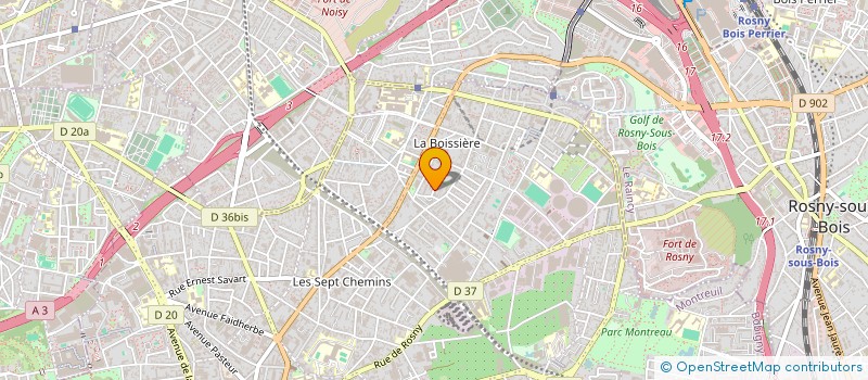 localisation de l'entreprise SCI PLICCEL à MONTREUIL