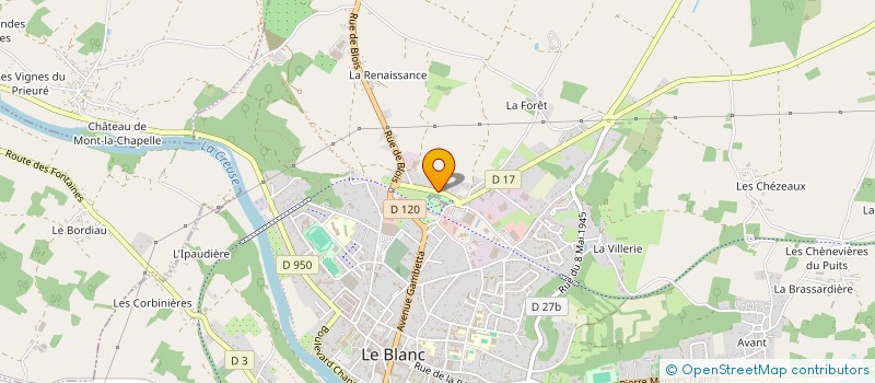 localisation de l'entreprise SCI PLIMAL à LE BLANC