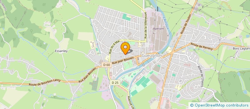 localisation de l'entreprise SCI PLR  GUEUGNON