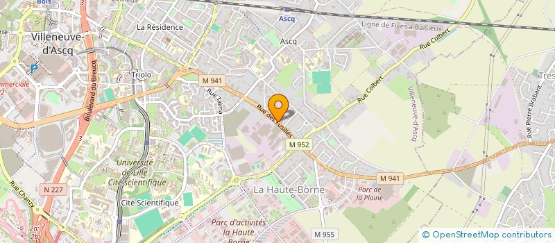 localisation de l'entreprise SCI PLUME à VILLENEUVE-D'ASCQ