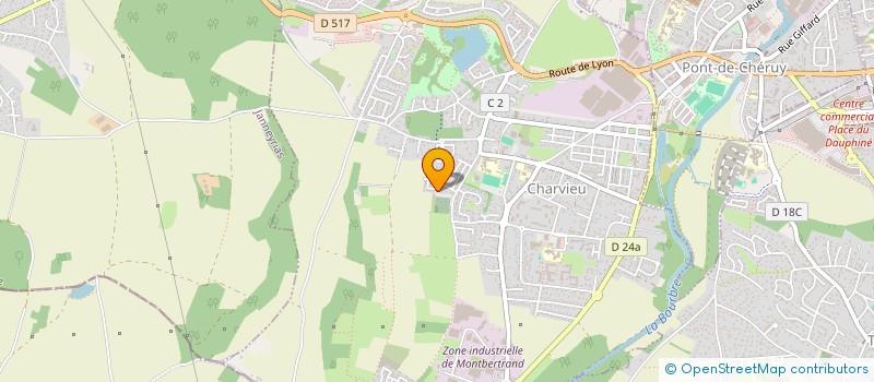 localisation de l'entreprise SCI PLUMERIA  CHARVIEU-CHAVAGNEUX