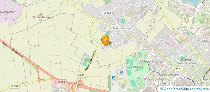 localisation de l'entreprise SCI PLURIFINANCES COLMAR  OBERHAUSBERGEN